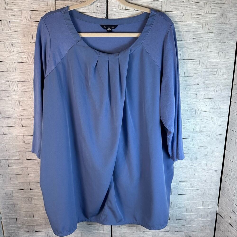 Lands' End women's blouse feminine loose fitting romantic career wear‎ plus size